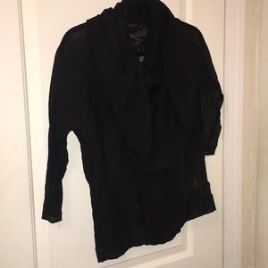 Sheer cowel neck shirt